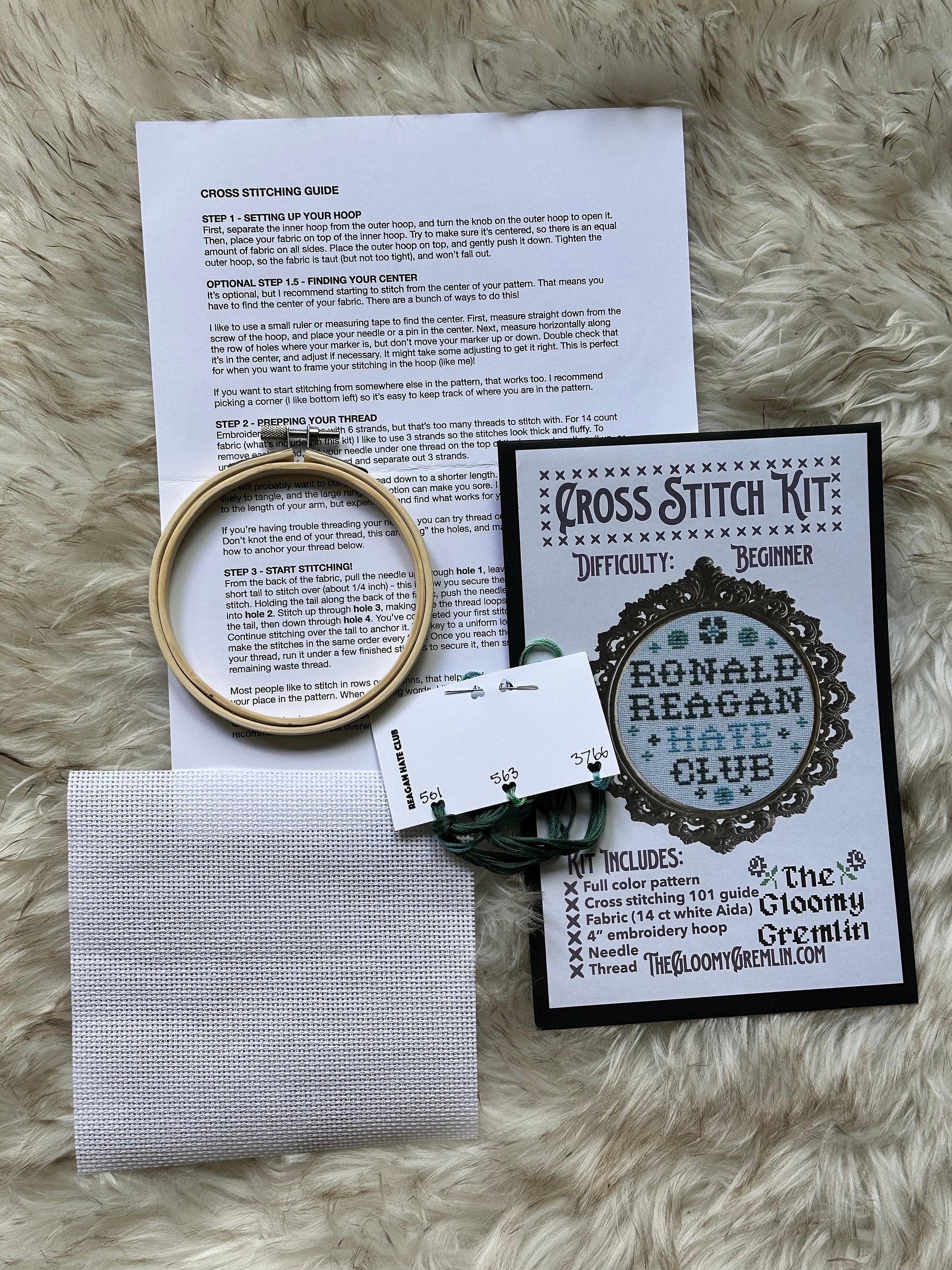 Reagan Hate Club - Cross Stitch Kit product image (2)