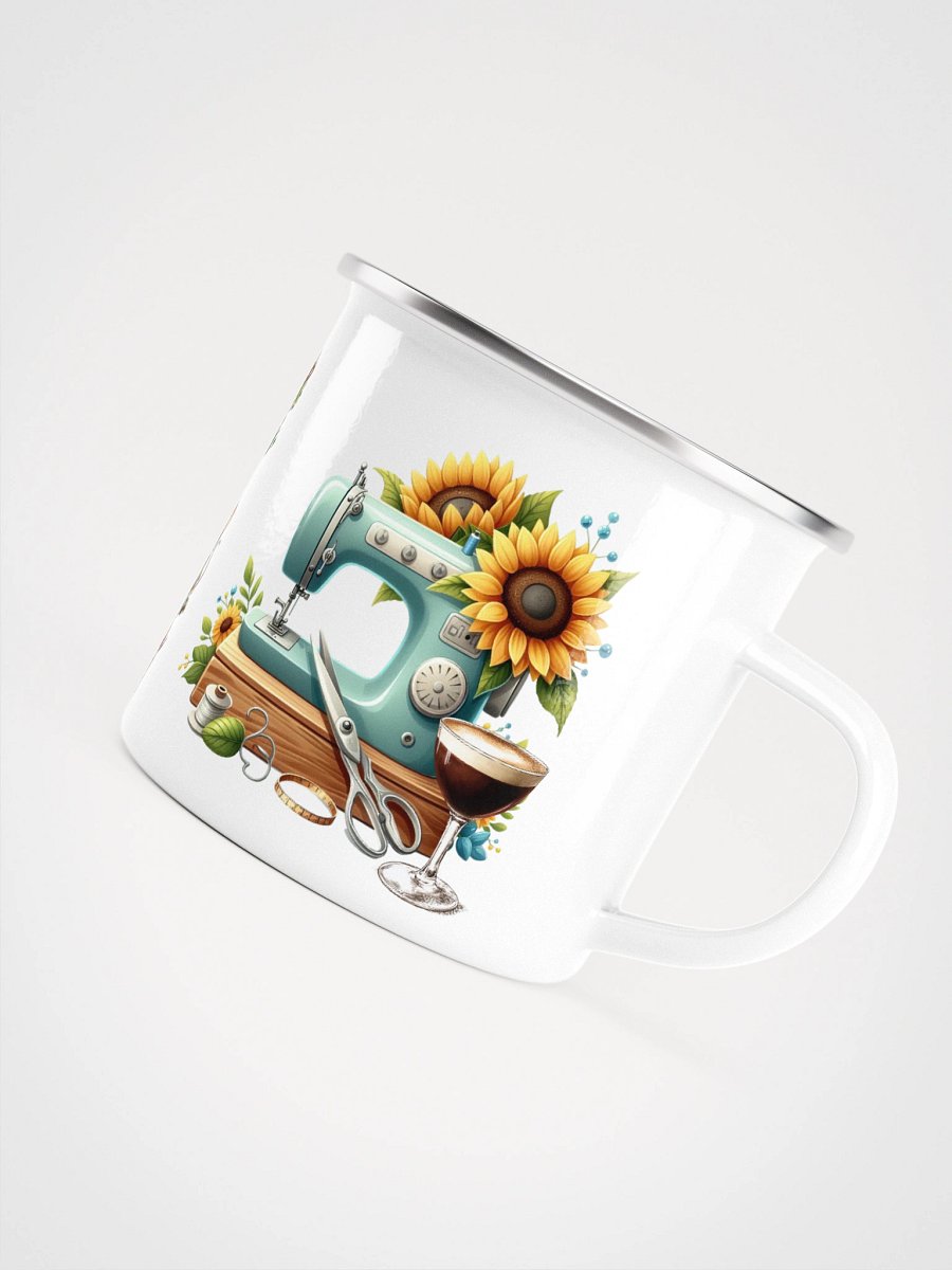 Sips Snips Stitches Enamel Mug product image (5)
