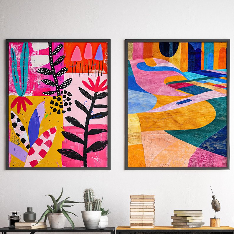 Maximalist Abstract Gallery Wall Set of 9 DIGITAL Prints product image (5)
