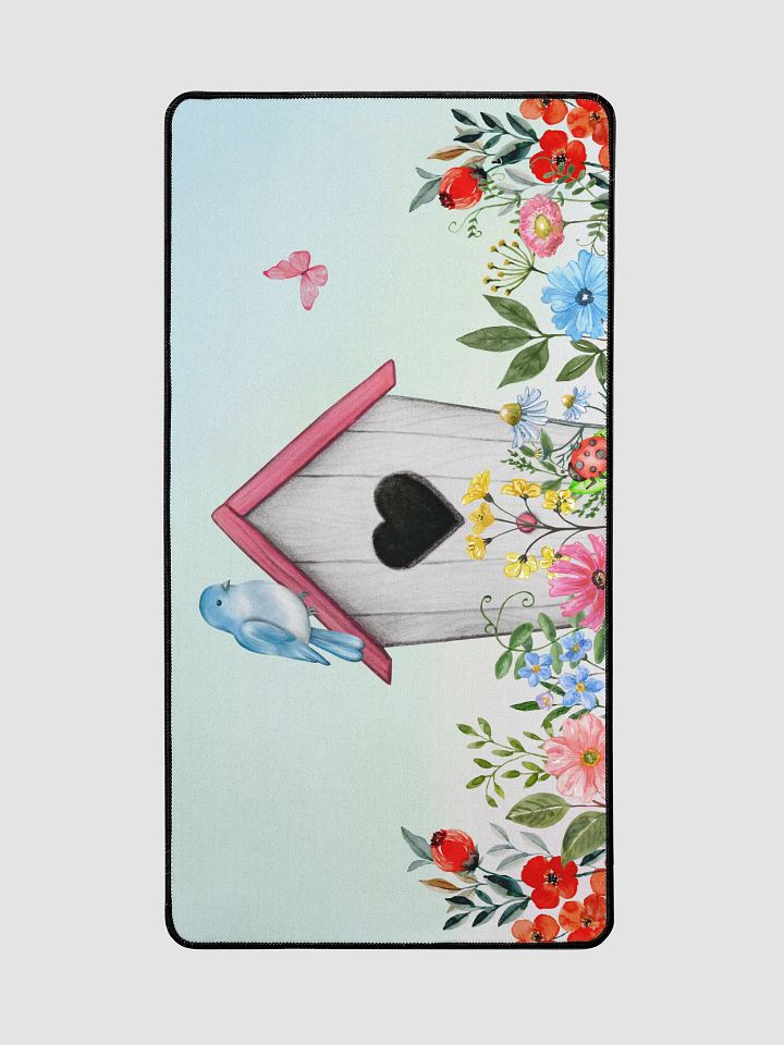Bluebird, Bird house and flowers Desk Mat product image (2)