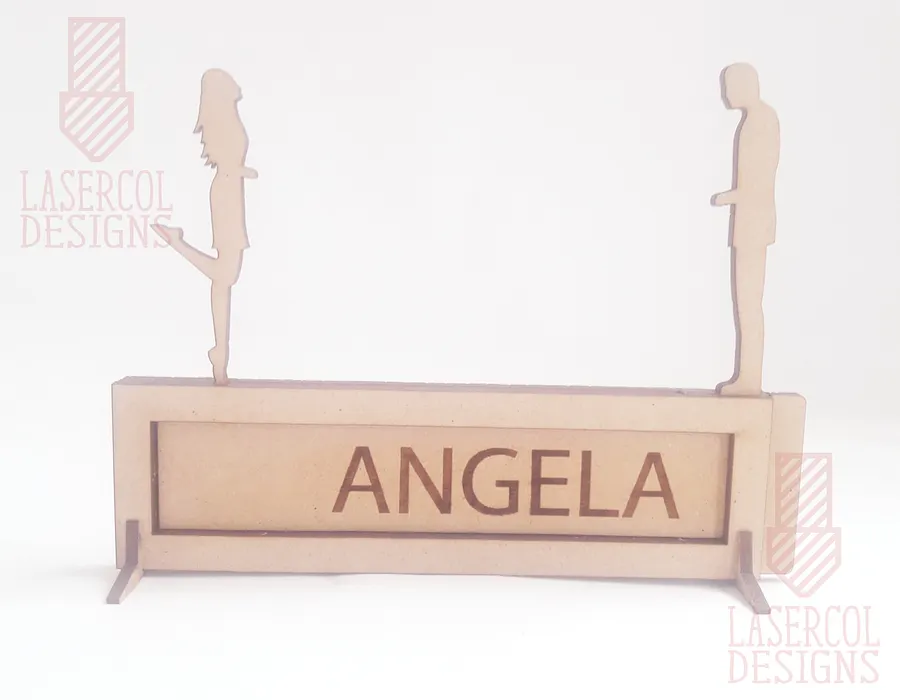 I love you sliding plaque - Laser Cut Files product image (4)