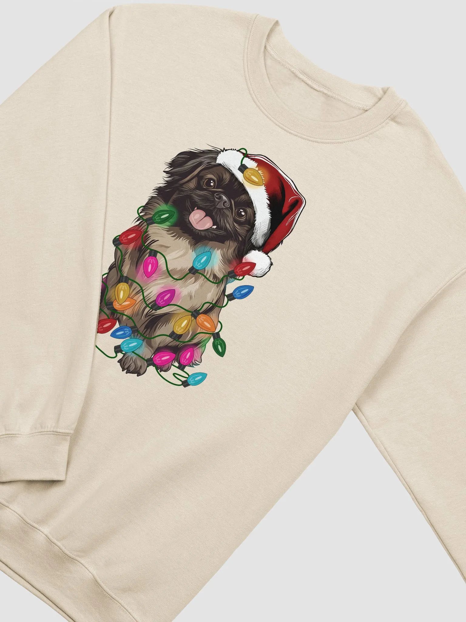 Funny Pekingese(Black Mask) Christmas Sweatshirt product image (23)