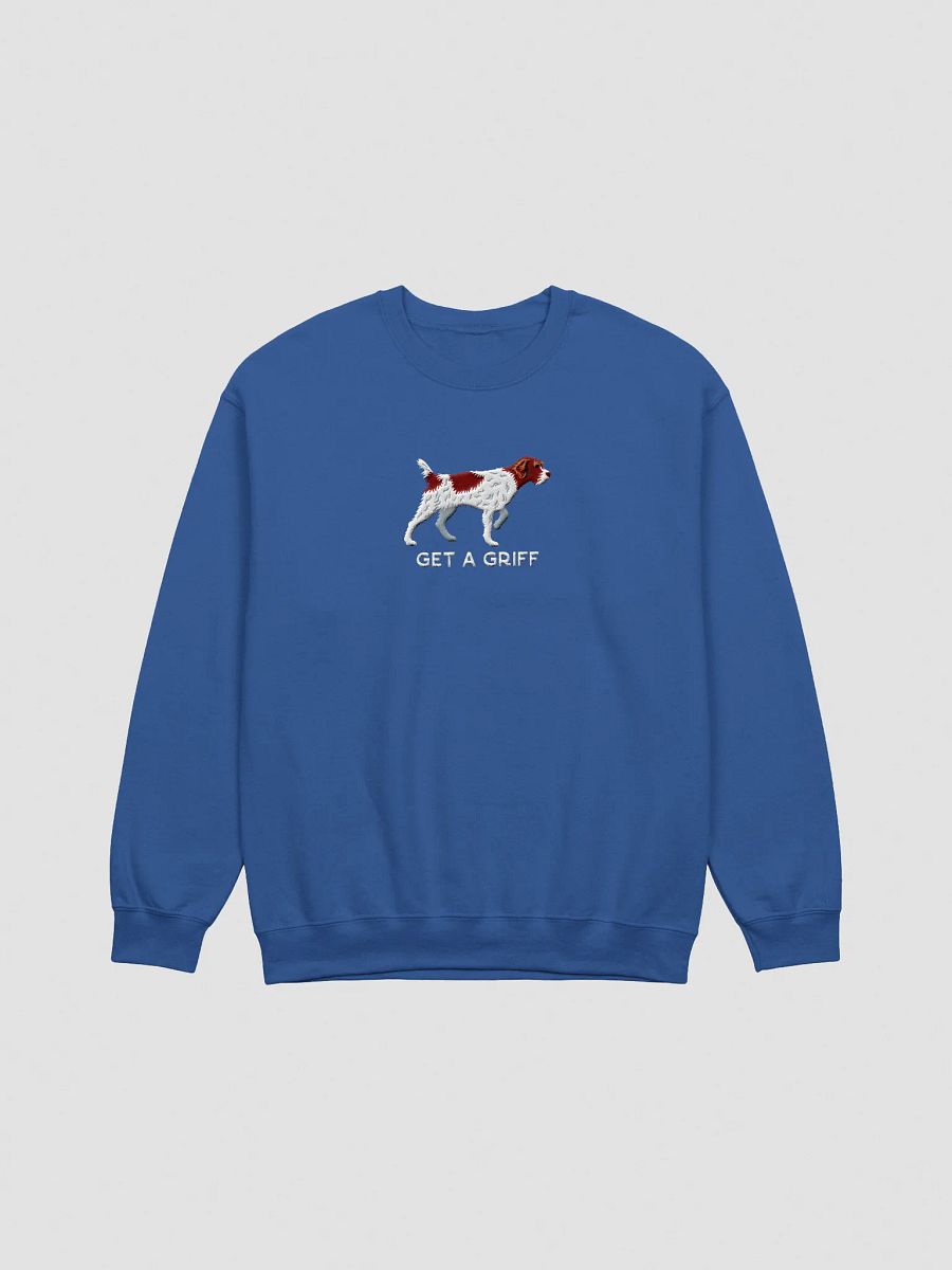 Get a Griff Sweatshirt (Embroidered) of a Wirehaired Pointing Griffon(Liver & White) product image (13)