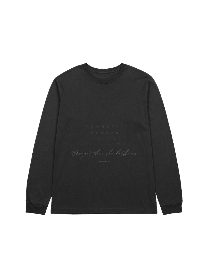 "Stronger than the darkness" Long Sleeve Tee (Black) product image (2)