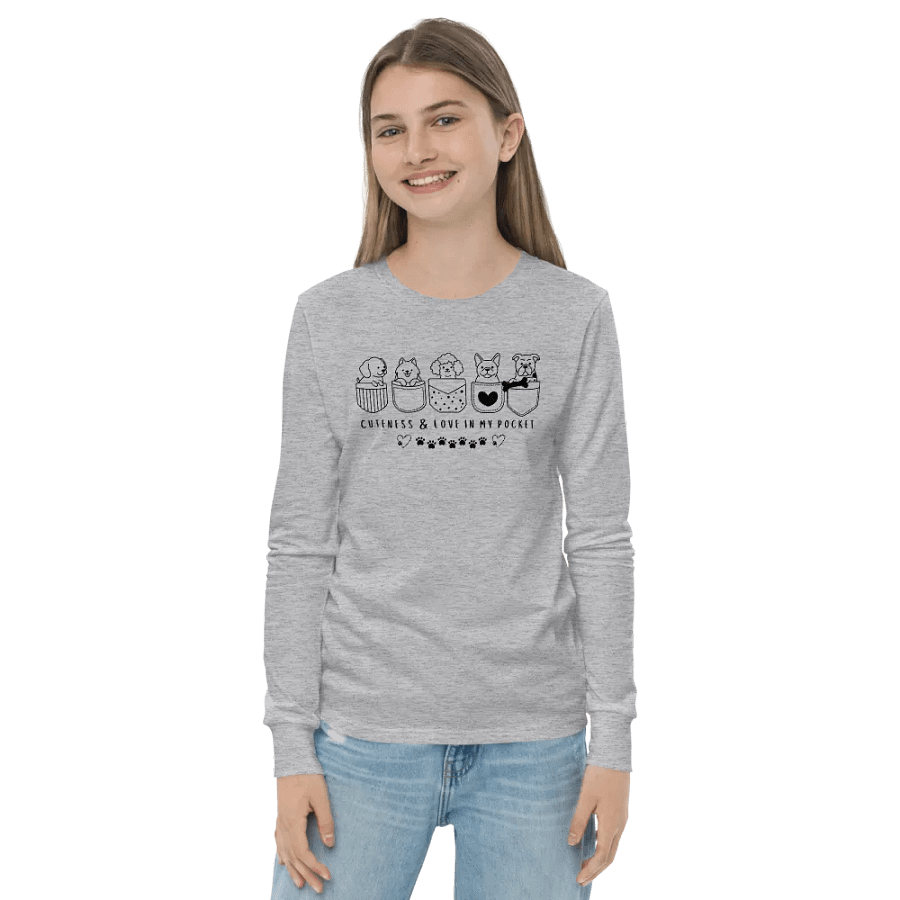 Cuteness and Love in My Pocket Long Sleeve T-Shirt product image (3)
