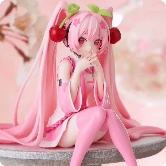 Hatsune Miku Anime figure Pink dress product image (1)