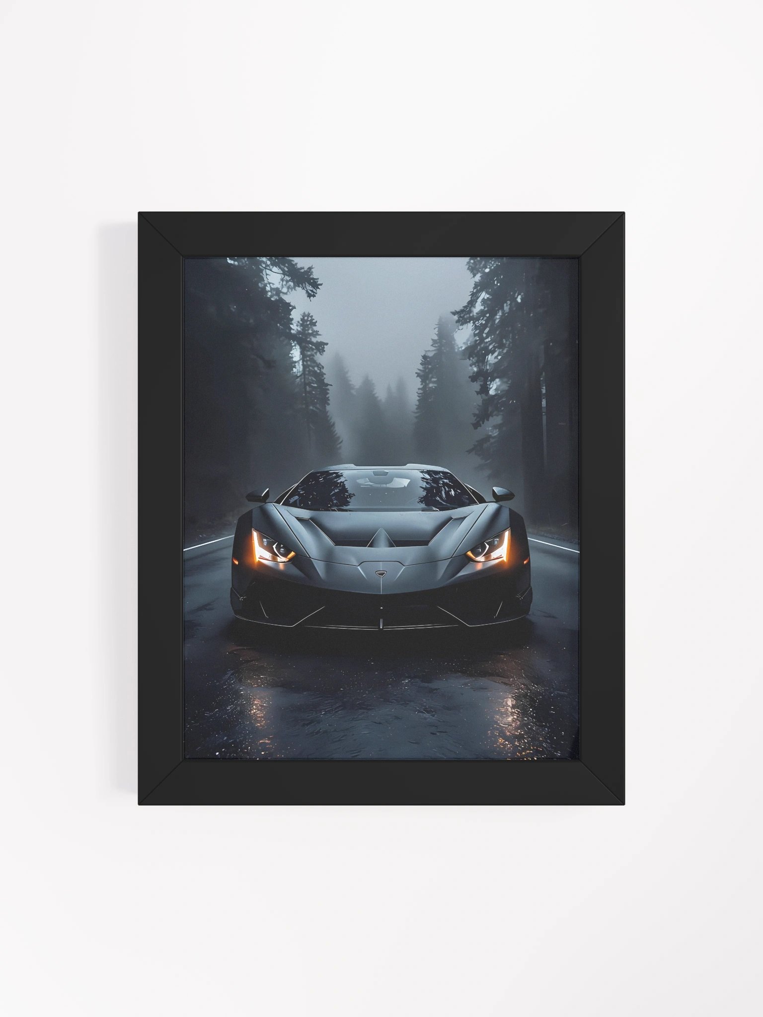 Sleek Misty Forest Sport Car Poster product image (5)