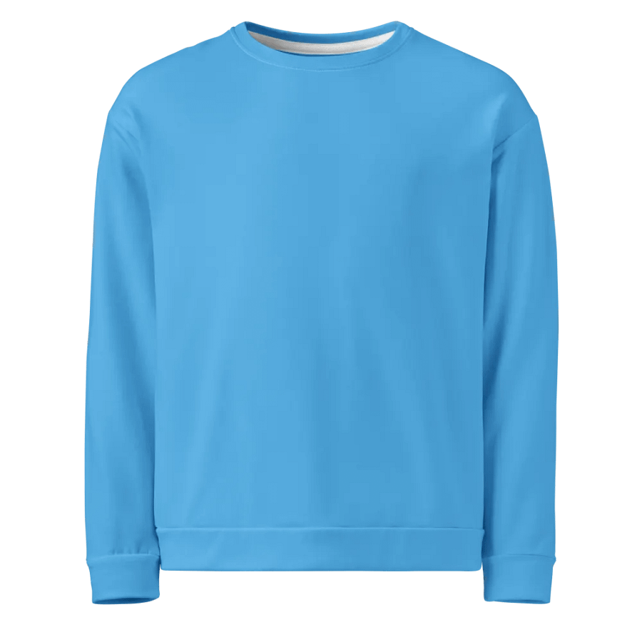 Plain Sky-Blue True Summer Unisex Recycled Polyester Heavyweight Premium Sweatshirt by Treasure Pie product image (1)