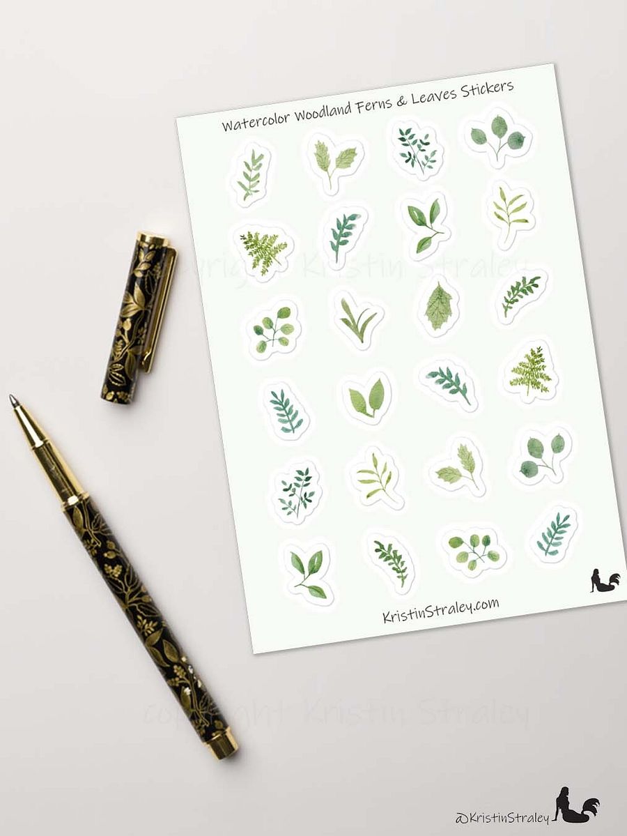 Woodland Ferns and Leaves Sticker Sheet product image (7)