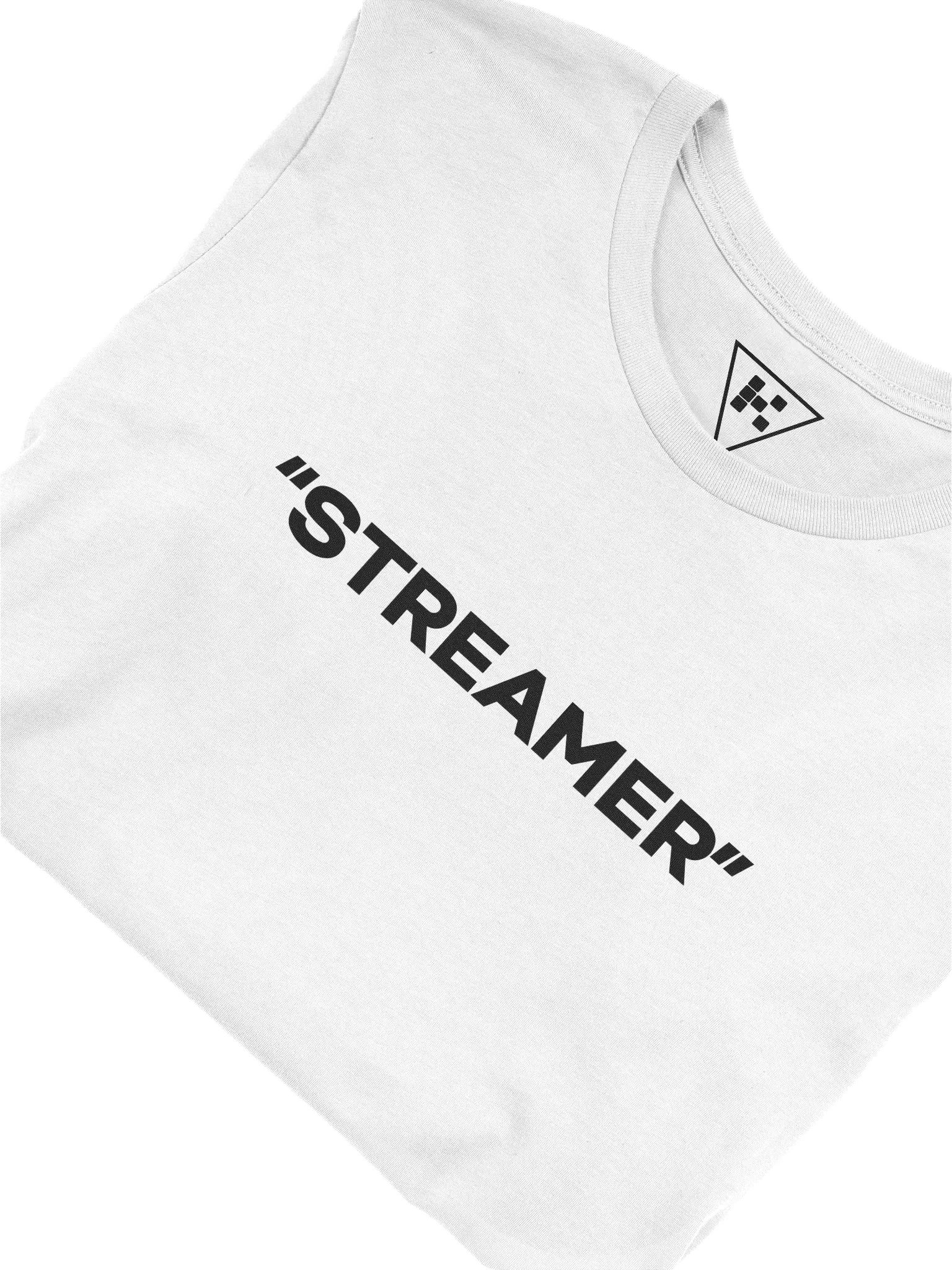 "Streamer" T-Shirt (black text) product image (3)