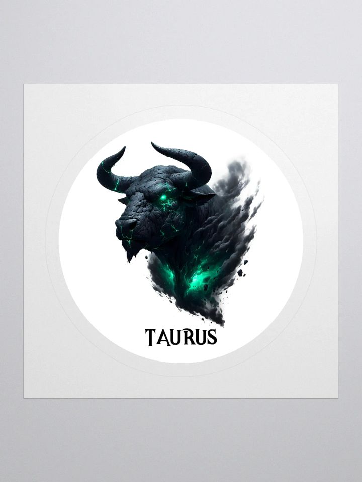 Mythical Taurus Zodiac Round Sticker product image (1)