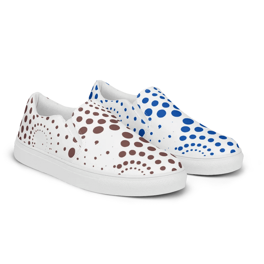 Blue Brown Men's Slip-On Canvas Shoes product image (5)