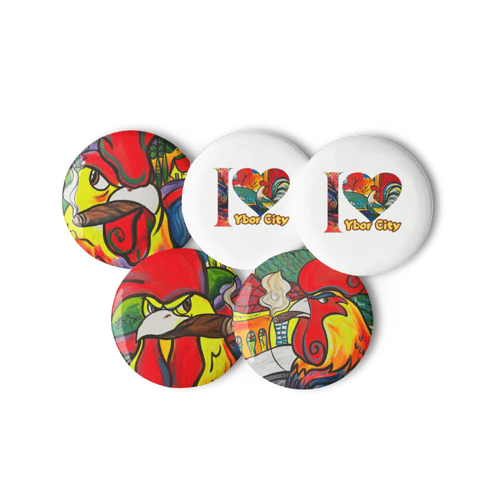 Vibrant Rooster Pin Button Set product image (3)