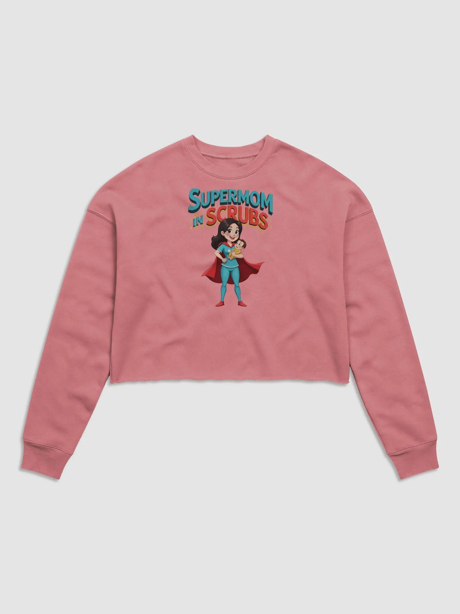 Supermom in Scrubs Fleece Crop Sweatshirt product image (3)