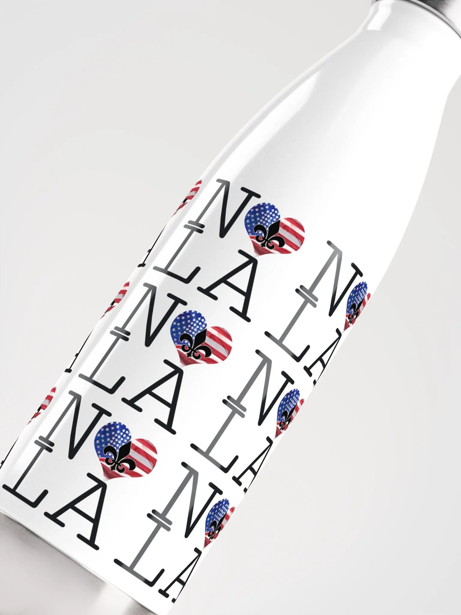 I LOVE NOLA **BIGSHOT BOTTLE LEGACY PRINT** (USA HEART STAINLESS STEEL) product image (5)