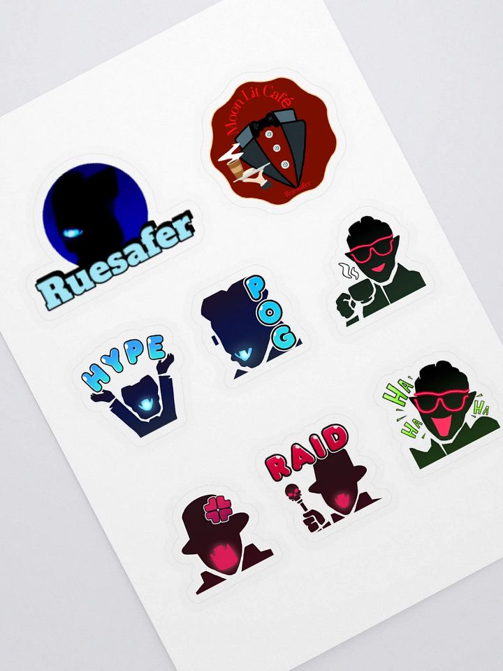 Shadow Emojis & 2 More - Kiss Cut Sticker Sheet with Background product image (1)