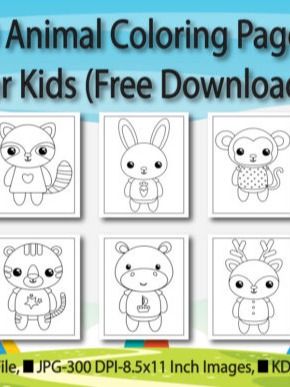 20 Animal Coloring Book Pages for Kids product image (5)