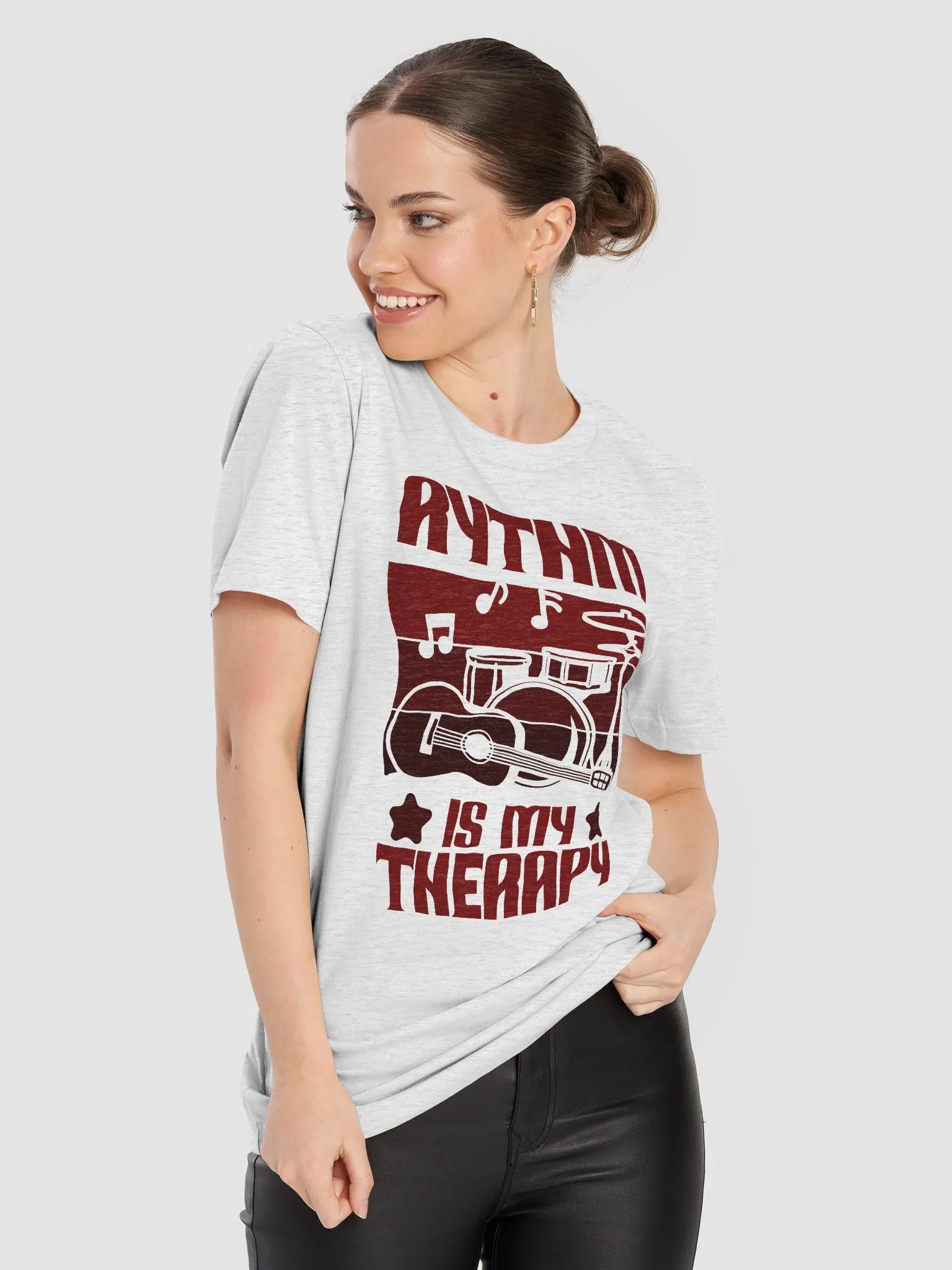 Rhythm Is My Therapy T-Shirt – Perfect Gift for Music Lovers and Musicians product image (4)