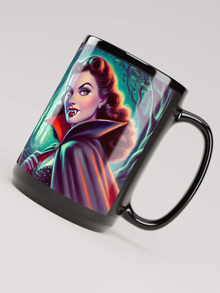Beautiful Vampire in the Woods - Glossy Black Mug product image (4)