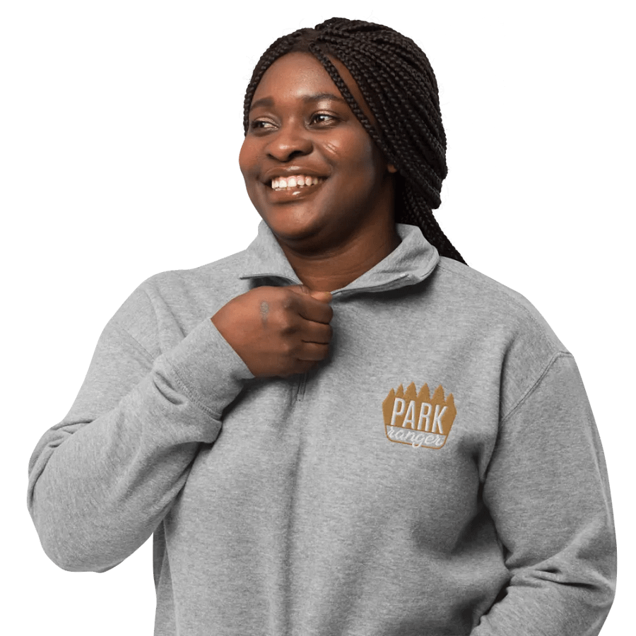 Park Ranger Badge Left Side Embroidery Half Zip product image (15)
