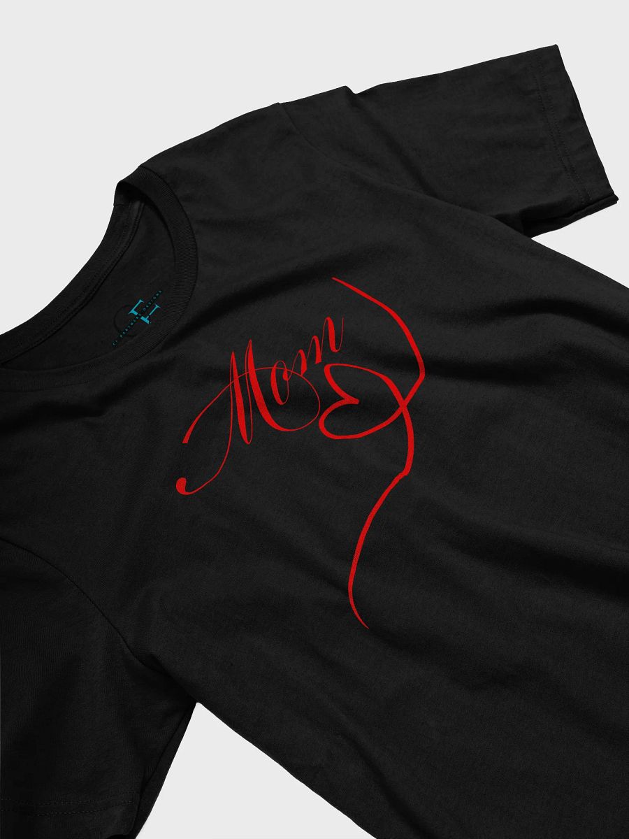 Bella + Canvas "Mom" Cursive T-Shirt with Red Heart – Soft & Stylish product image (3)