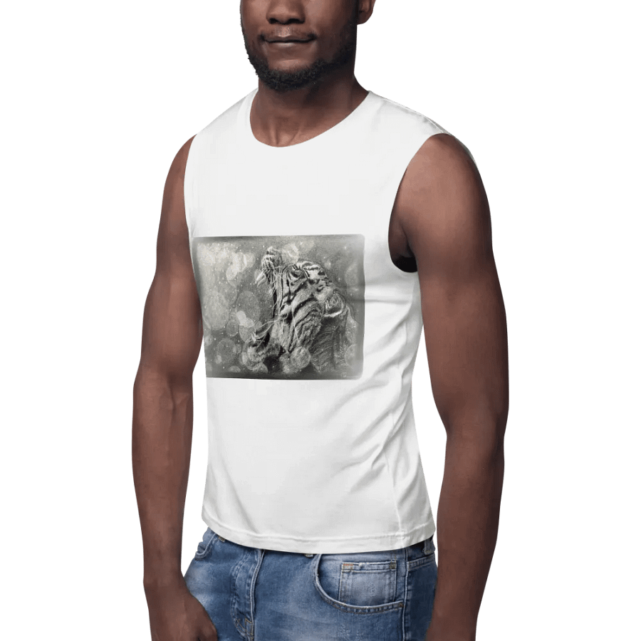Nashīnasu - Roaring Tiger White Muscle Tank product image (7)
