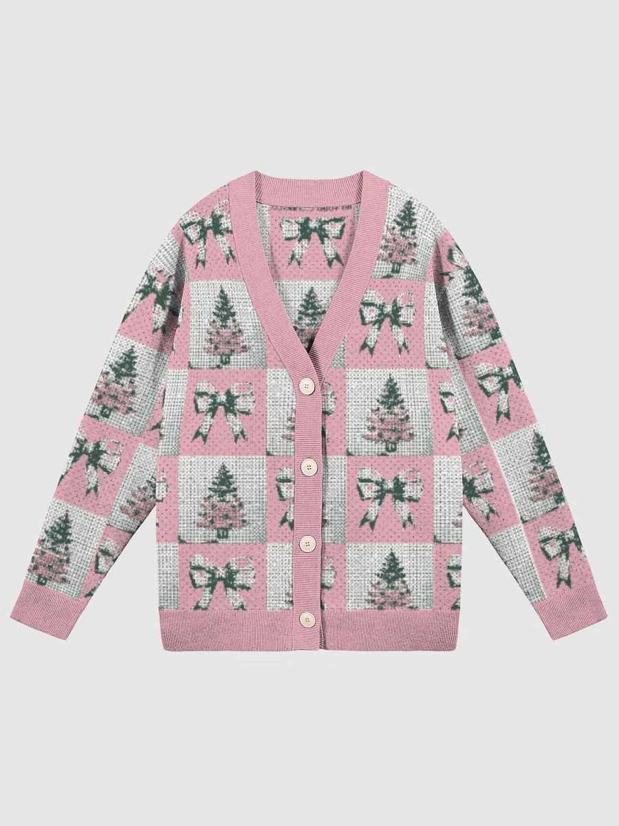 Winter Knit in Pink Bows and Pine Trees product image (1)