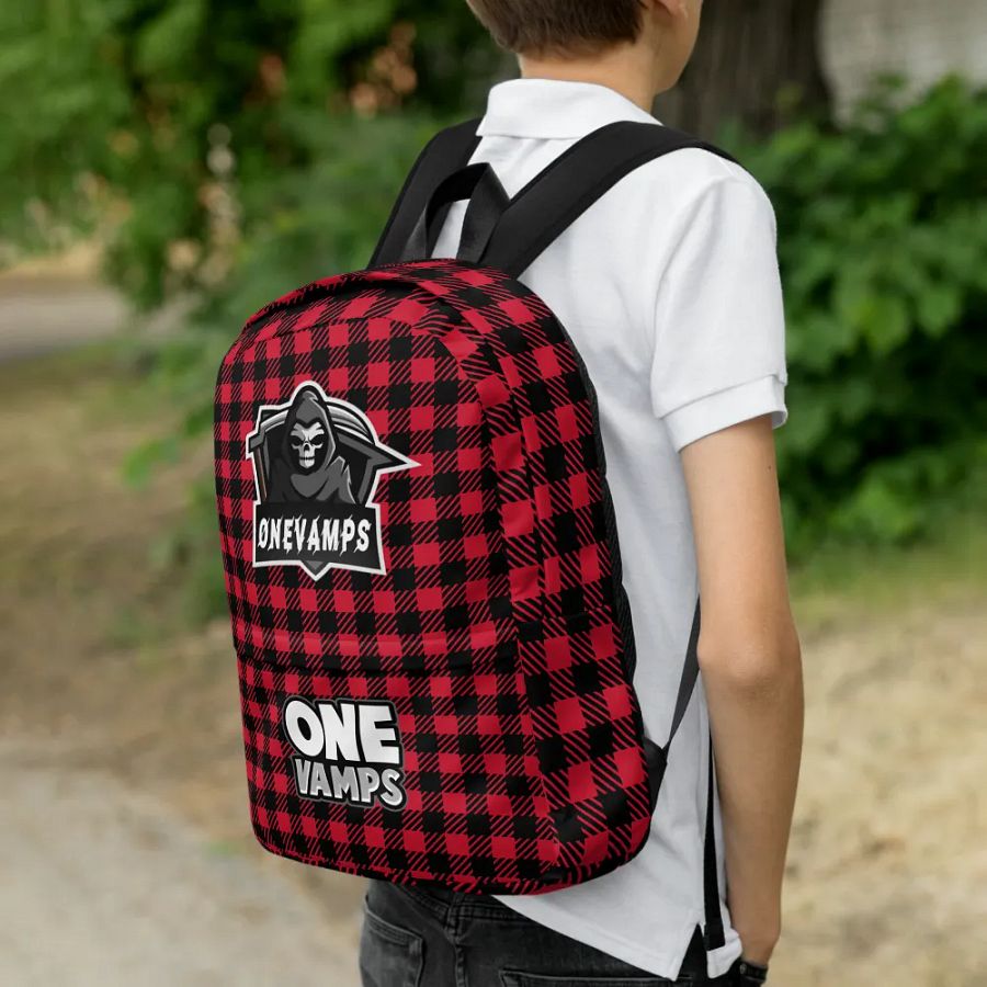 OneVamps Backpack Red Black color product image (4)