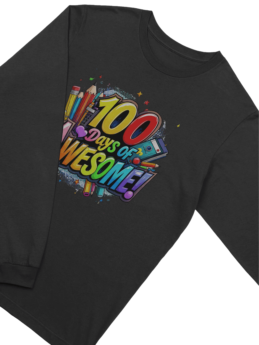 100 Days of Awesome Celebration Long Sleeve Tee product image (1)