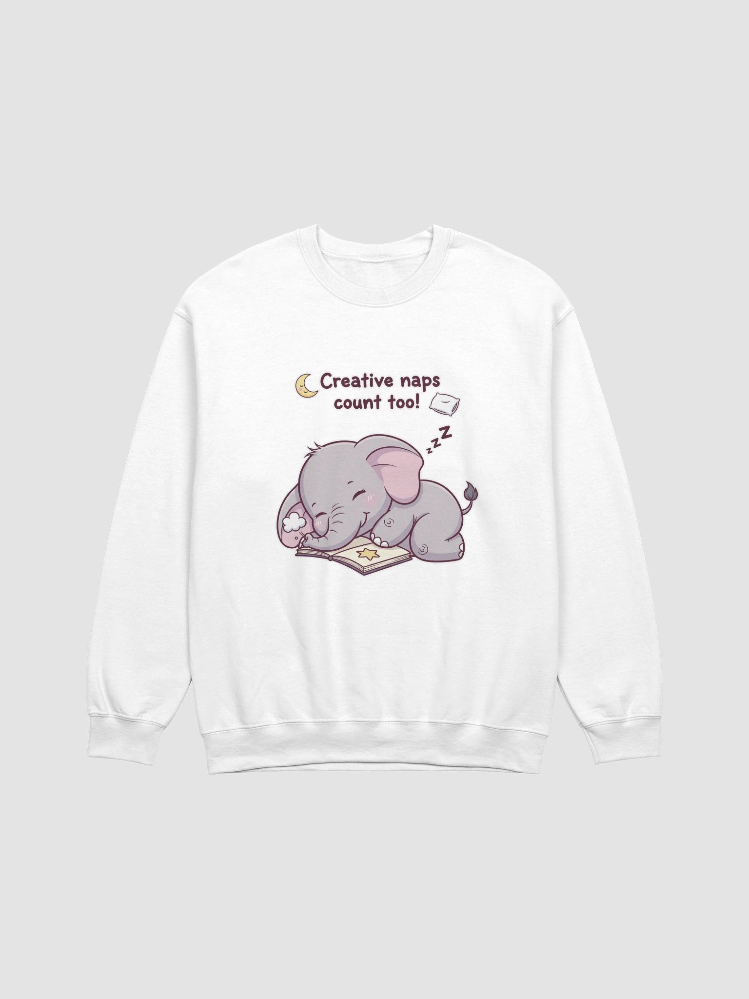 Sleepy Elephant Crewneck Sweatshirt product image (29)