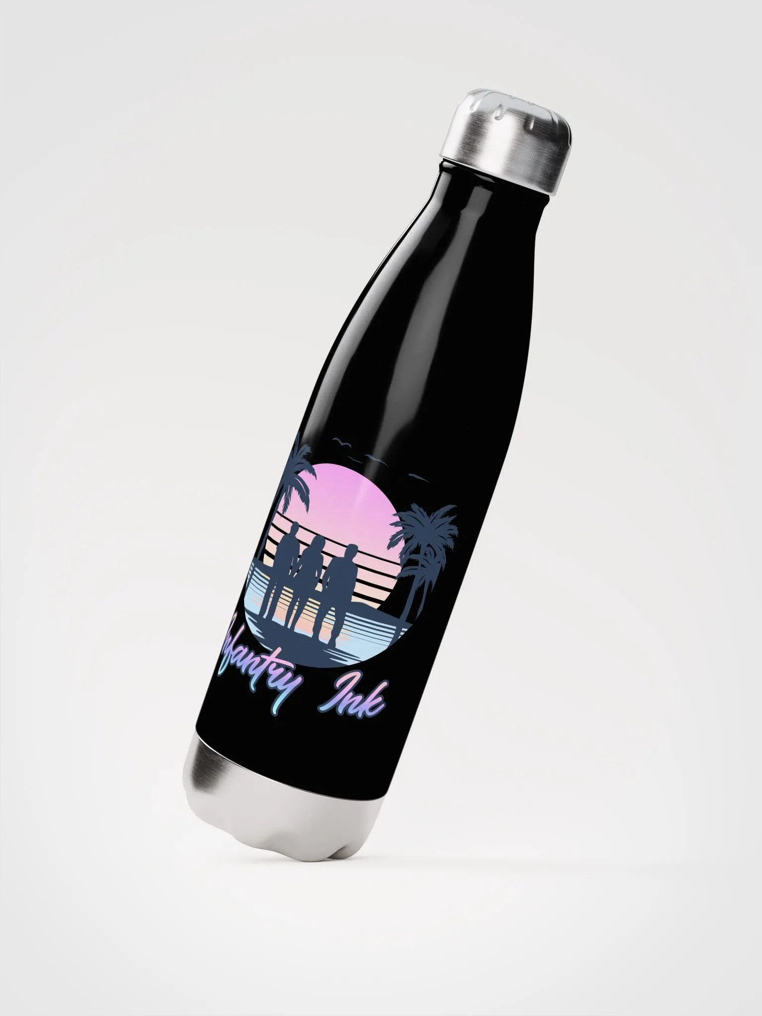Tropical Silhouette Stainless Steel Water Bottle product image (3)