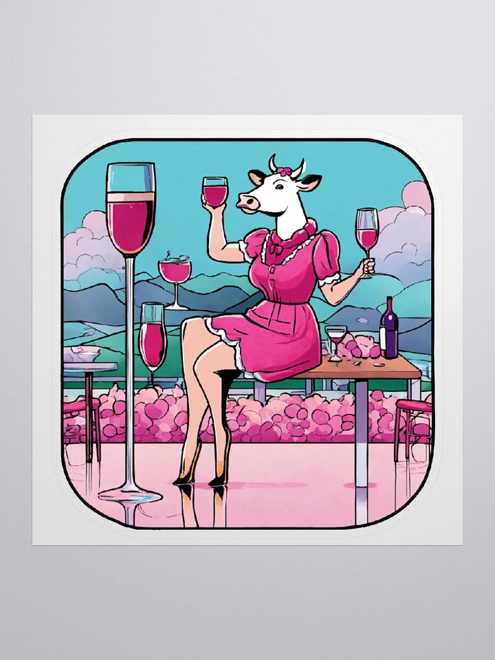 Wine Cow Sticker product image (3)