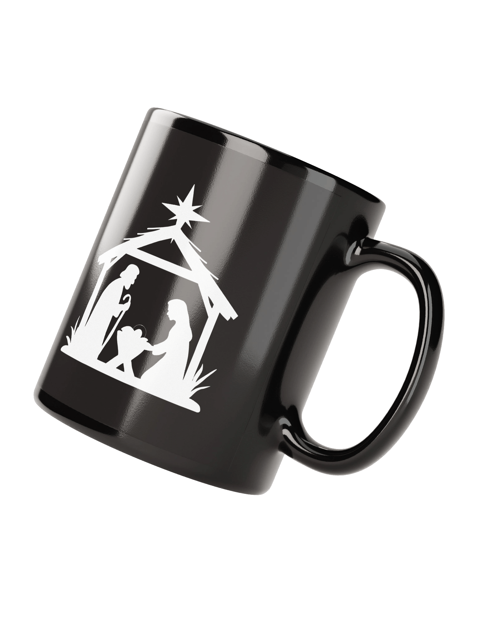 Nativity Scene Christmas Mug – Holy Family Silhouette – Christian Faith Gift product image (4)