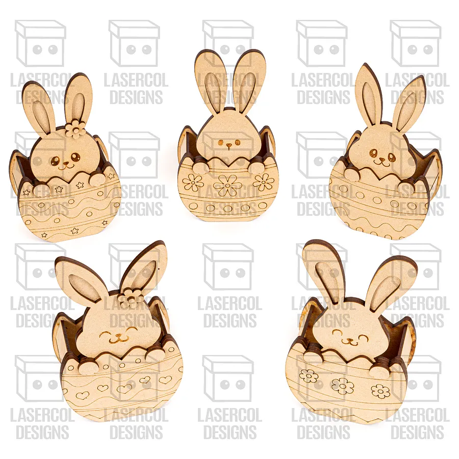 Easter Bunny Egg Basket (5 Styles) - Laser Cut Files product image (8)