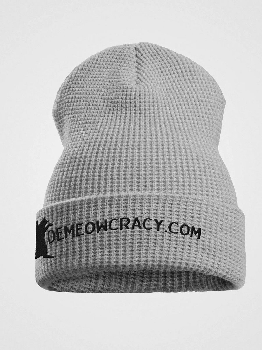 Demeowcracy Dancing Black Cat Waffle Beanie product image (3)
