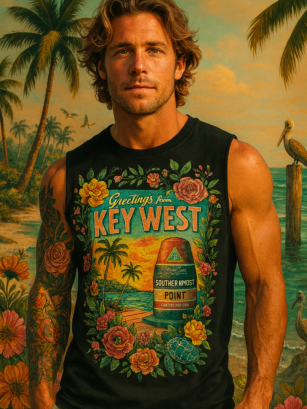 Key West Southernmost Point Men's Tank Top product image (1)