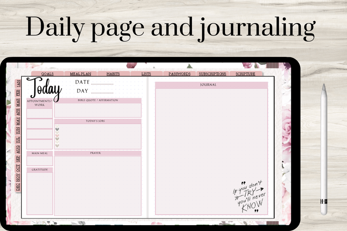 Goodnotes Digital Planning Journal | Clickable Links product image (12)