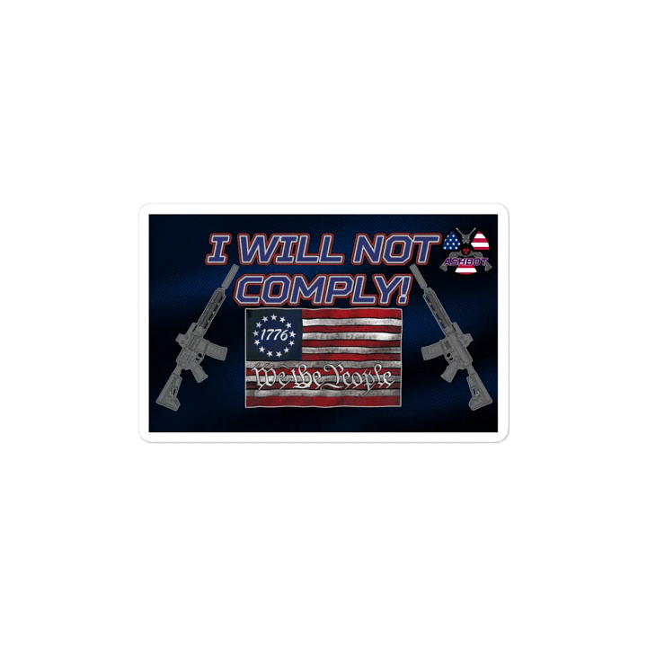 Will Not Comply Die-Cut Magnet product image (2)