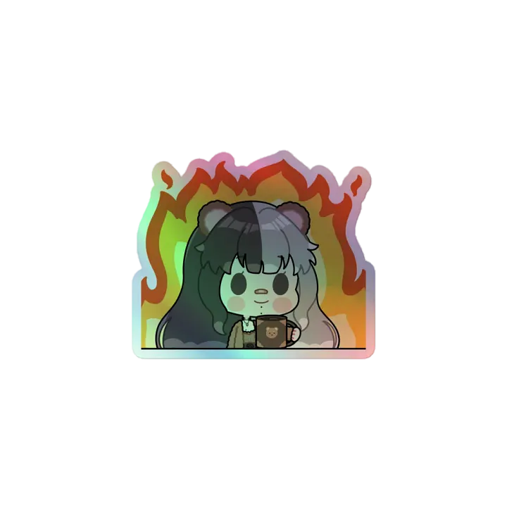 'This is fine' Holographic Sticker product image (1)