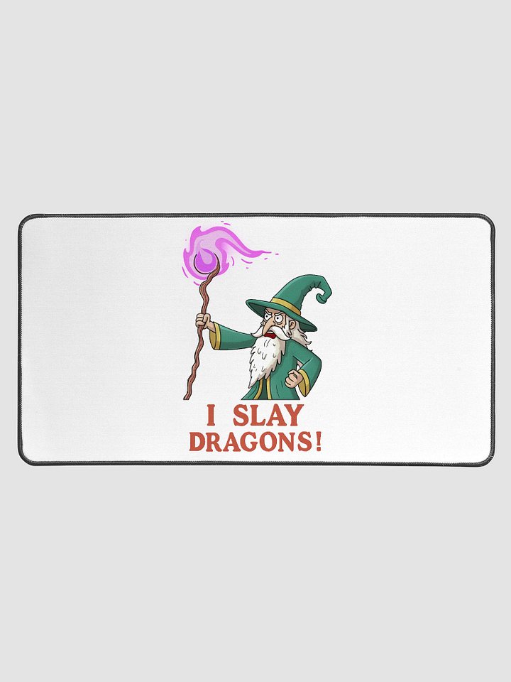 “I Slay Dragons” – Jon Arthon Wizard Desktop Mat product image (1)