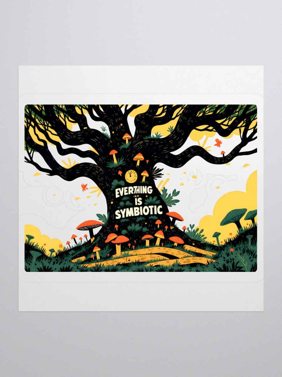 Symbiotic Nature - Tree & Mushroom Ecosystem Kiss Cut Stickers product image (3)