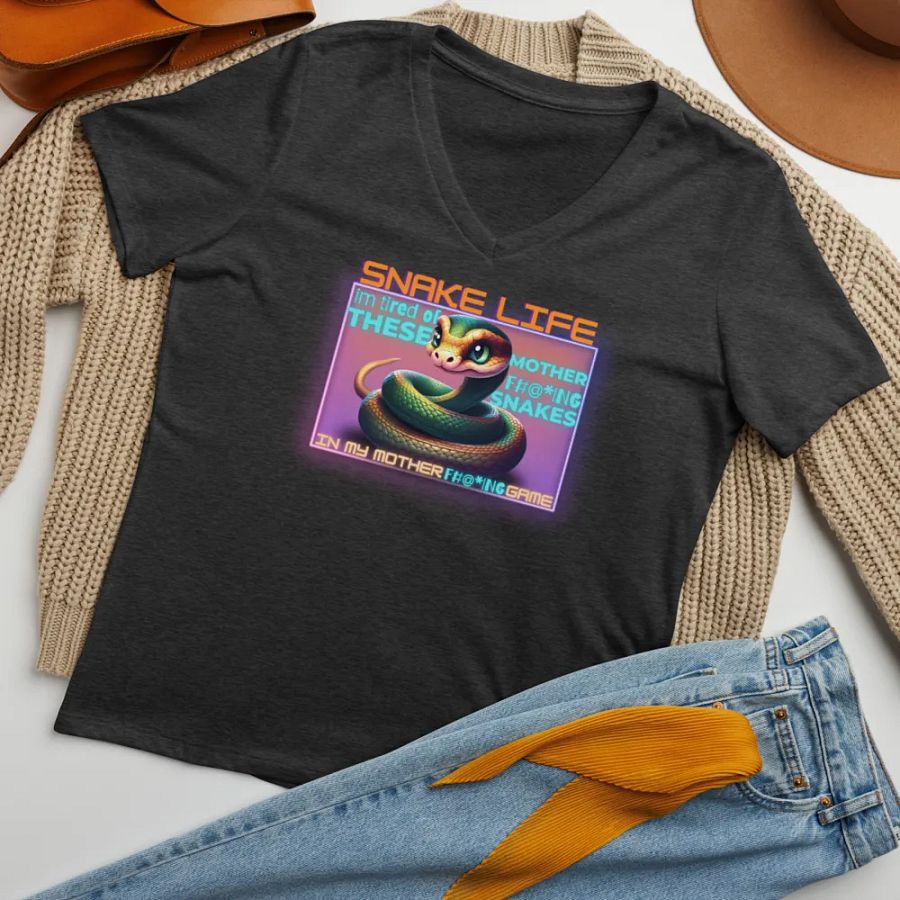 snake life v neck t shirt product image (34)