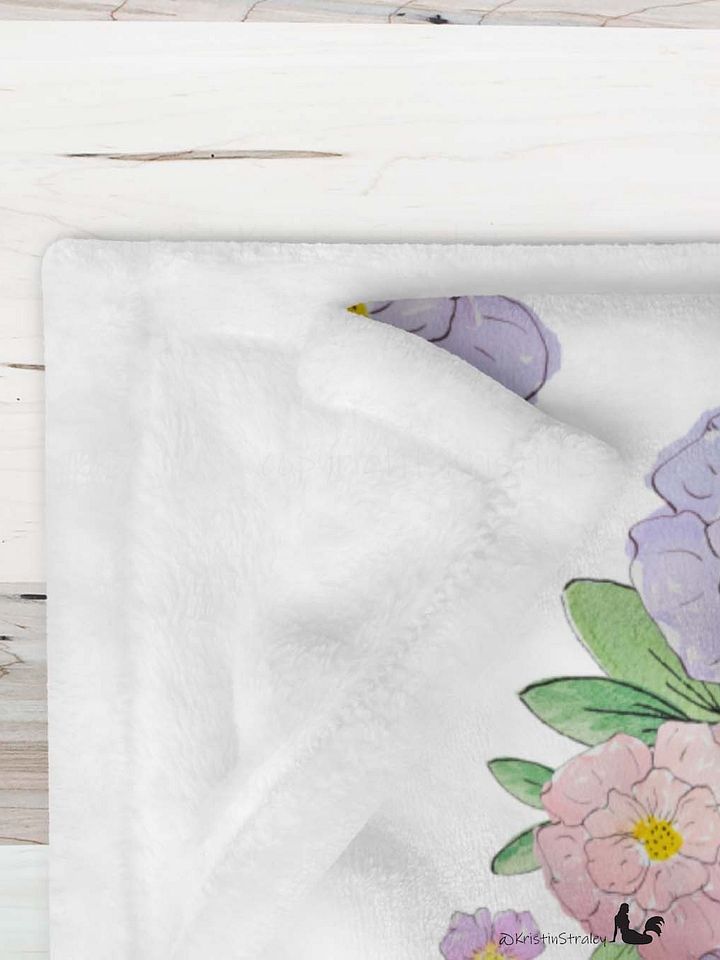 Lavender Flower Bouquet Fleece Throw Blanket product image (2)