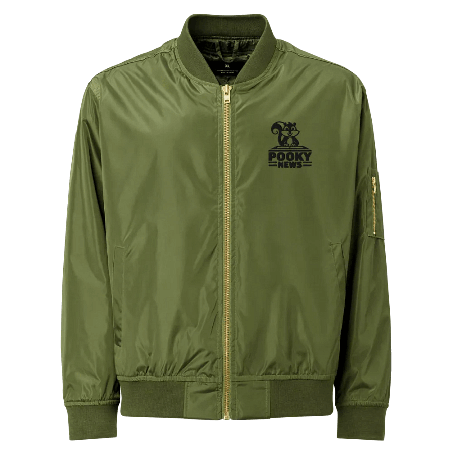 embroidered Stealthy Black Bomber product image (1)