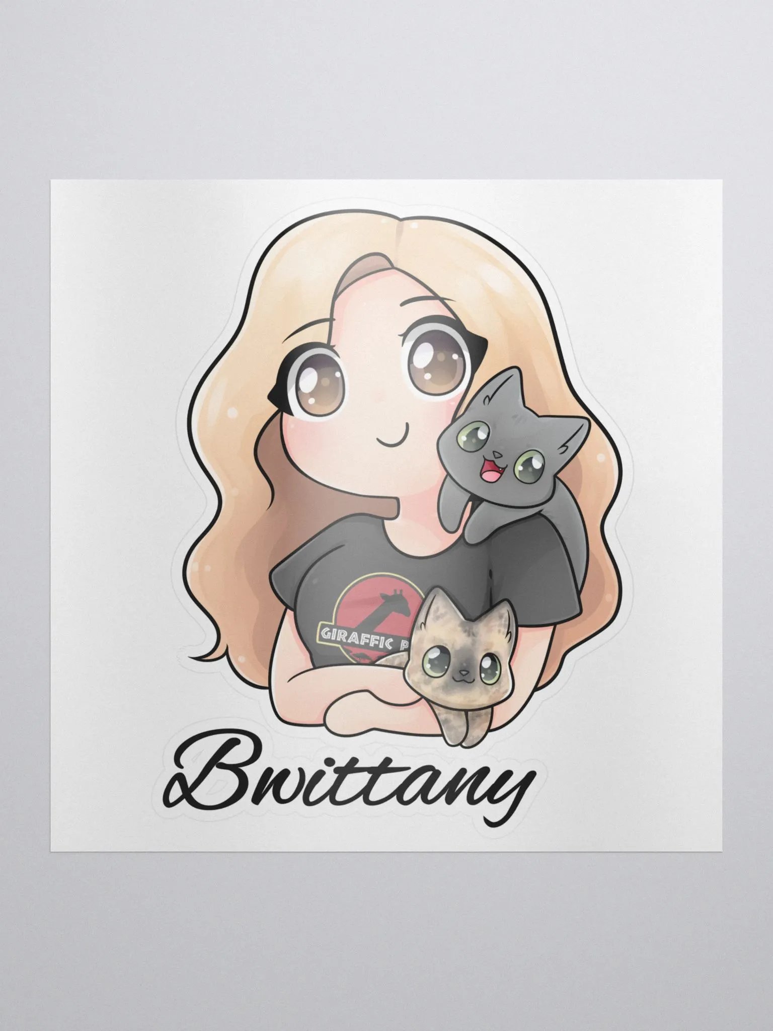 Bwittany and Cats Sticker product image (1)