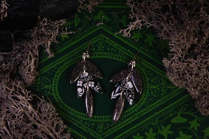 Floral Black Dangles product image (1)