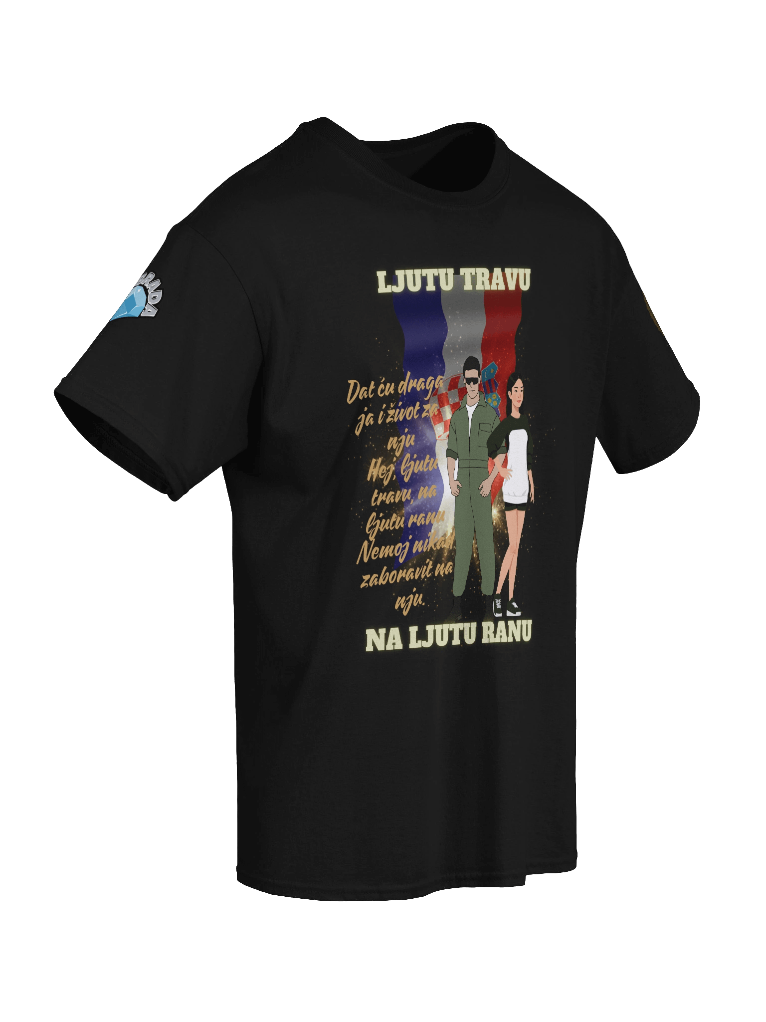 Crowned Stallion Streetwear Tee Ljutu travu na ljutu ranu product image (5)