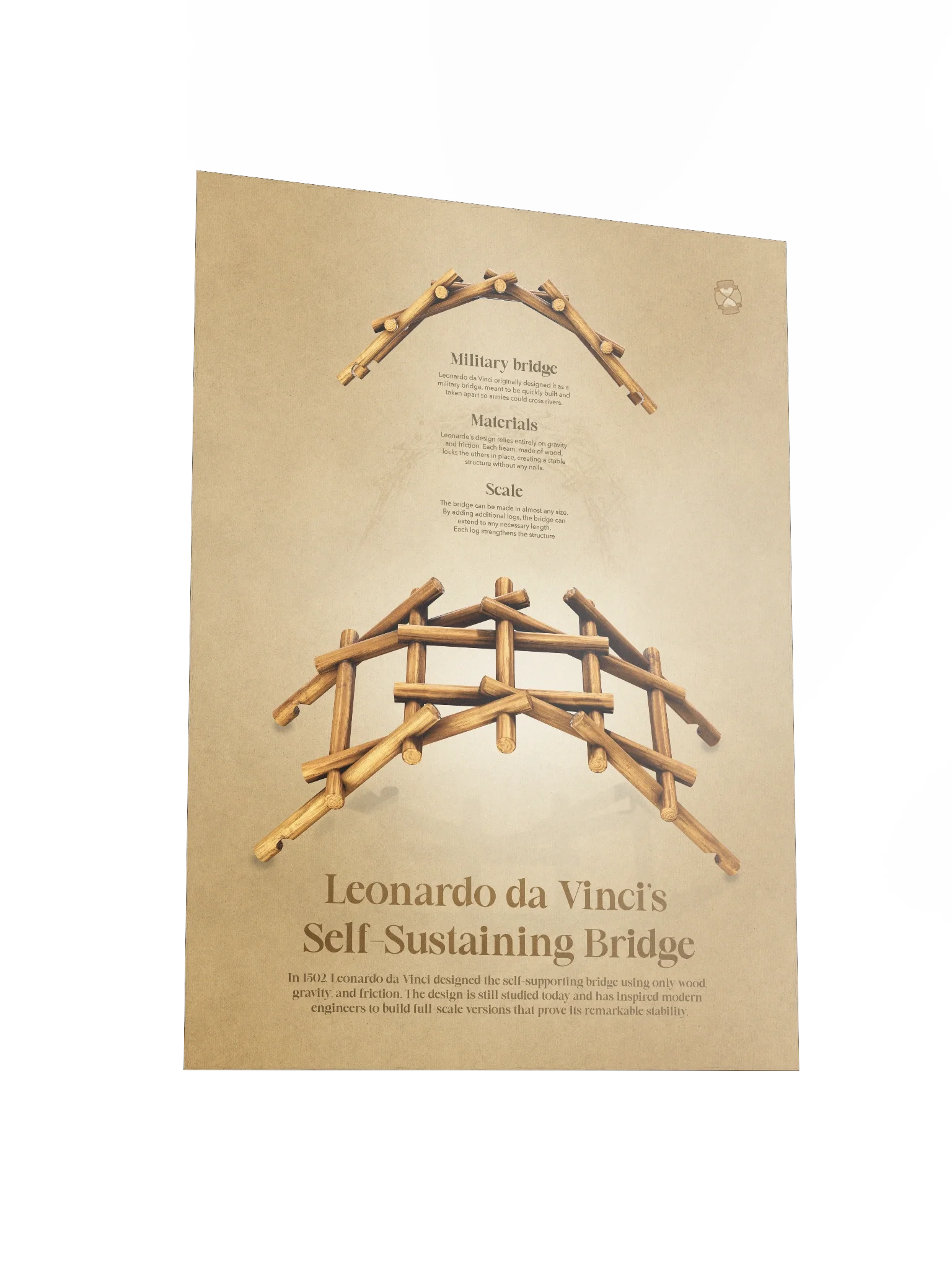 Leonardo da Vinci's Bridge (Unframed poster) product image (5)