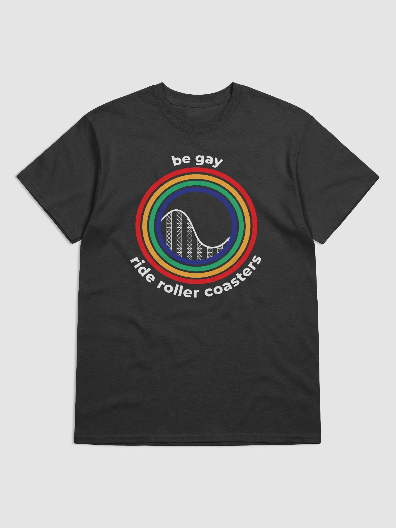 Be Gay, Ride Rollercoasters (dark - 100% cotton) product image (1)