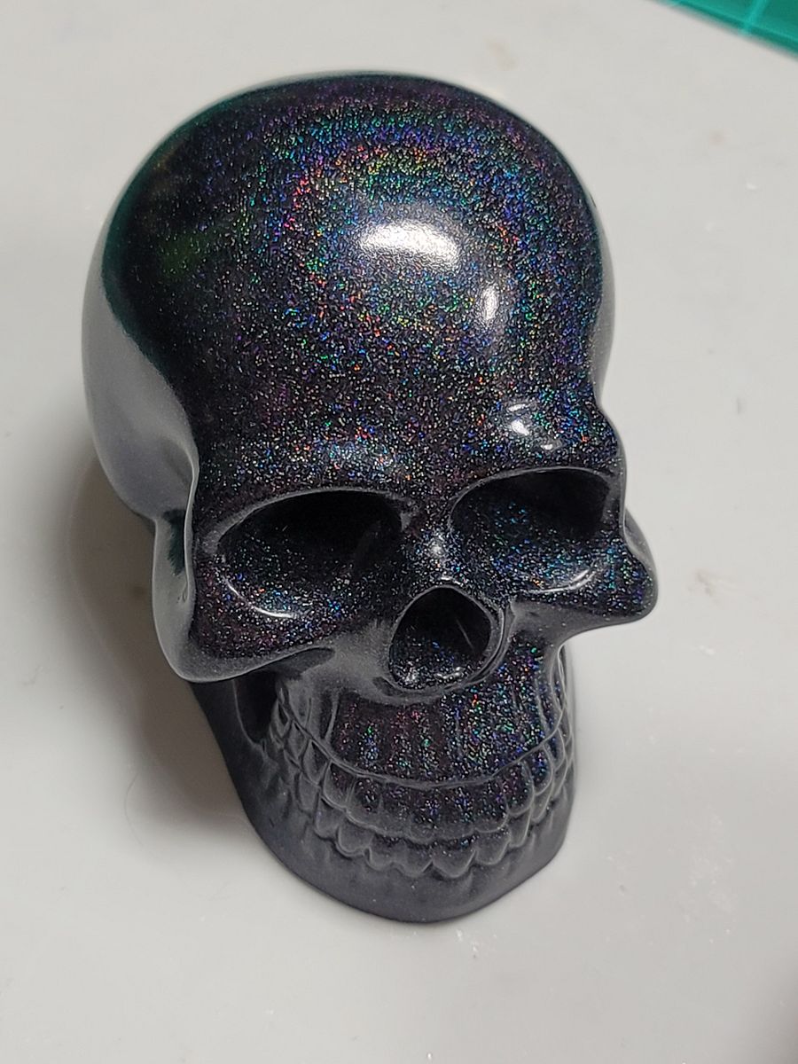 Black Holographic Glitter Skull product image (3)